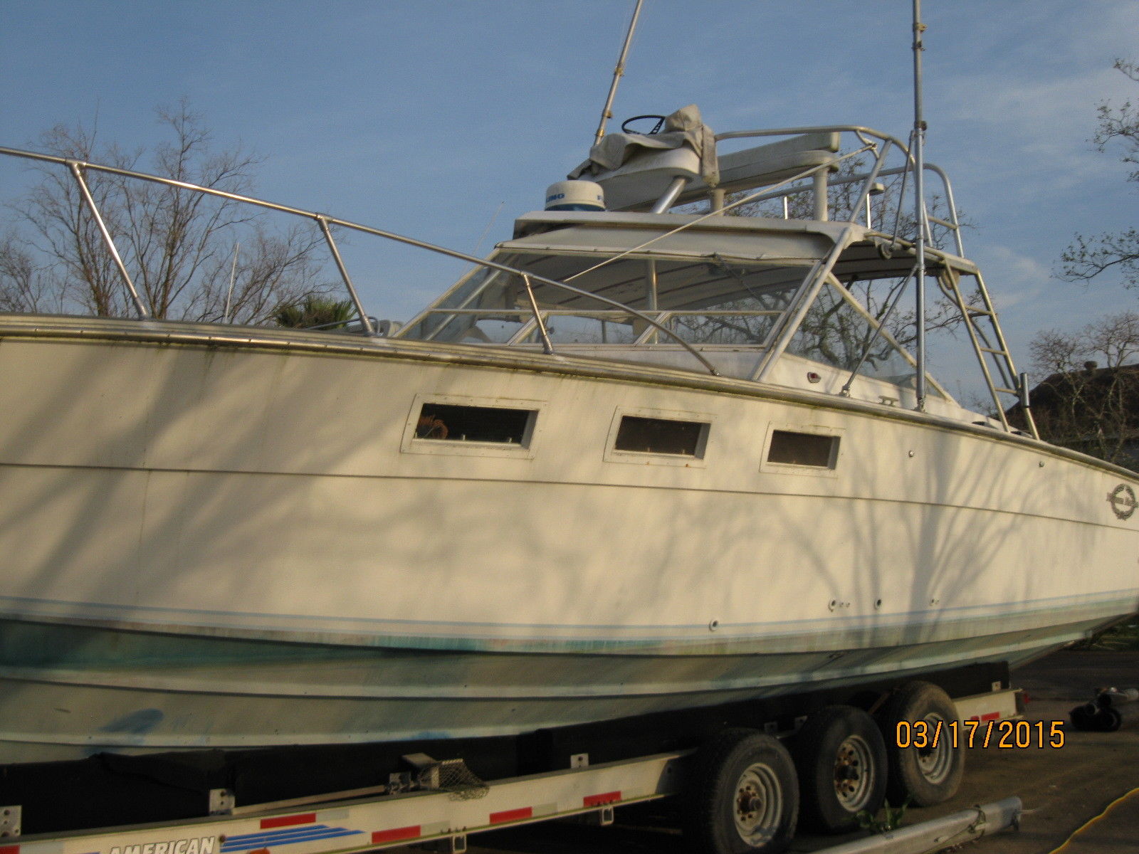 MAGNUM 35 1970 SPORTFISH CRUISER IN TEXAS DON ARONOW HULL 67 WITH TRAILER