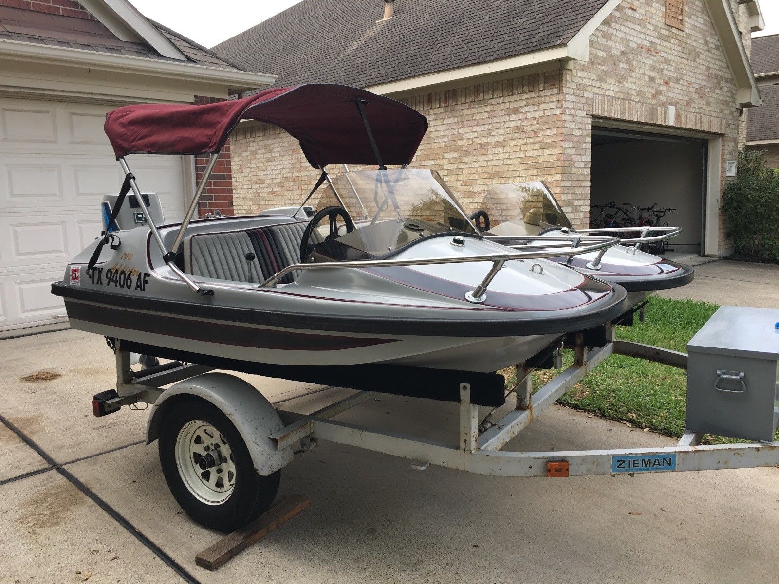 mini speed boats, original owner, garage stored, two boats and zeiman trail...