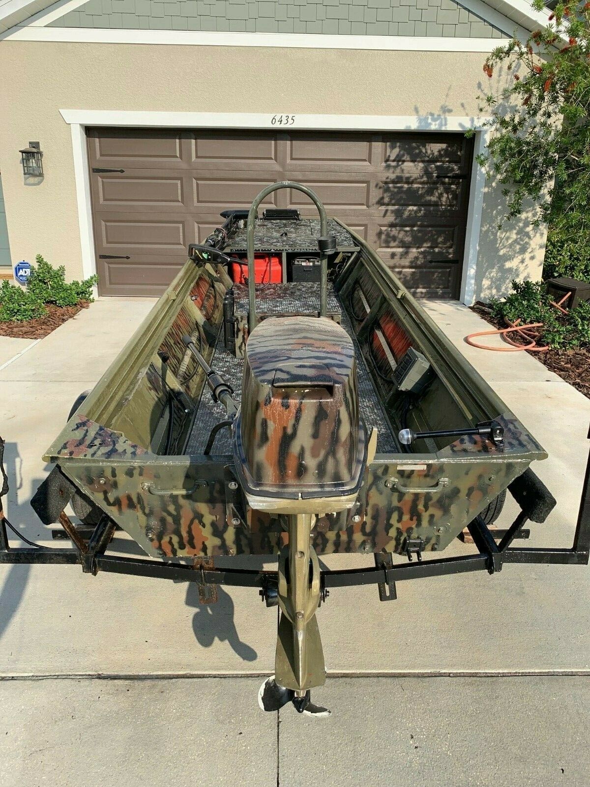 Fisher 1540 Aluminum Duck Boat With Trailer, Motor, And Blind 1989 for