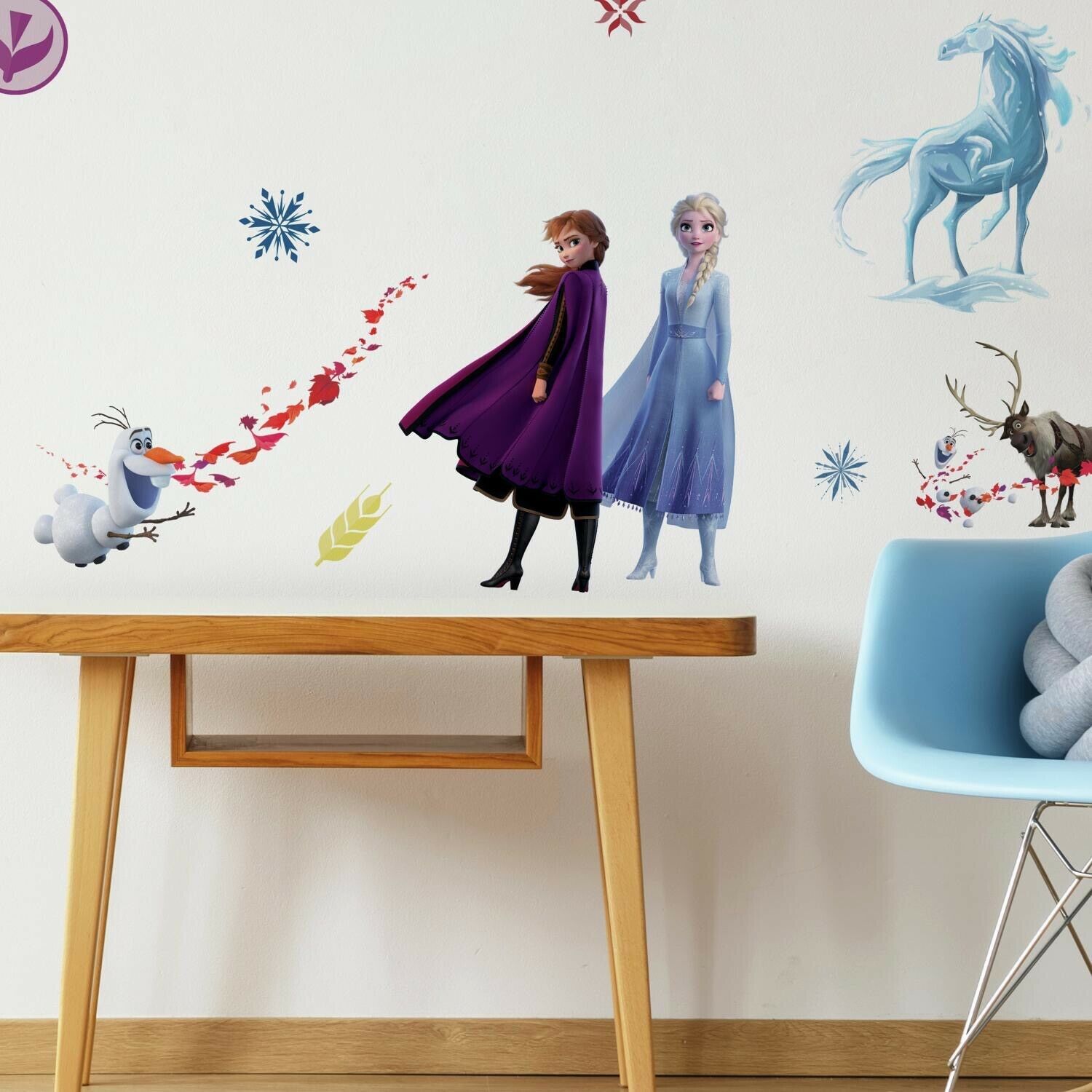 Frozen 2 II Peel & Stick 21 Wall Decals Girls Room Decor ELSA ANNA OLAF Stickers