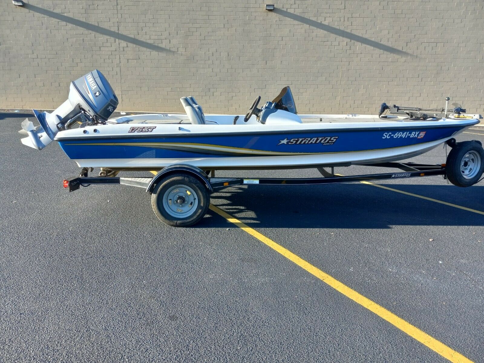 Stratos Bass Boat 17ft Yamaha 2 Stroke Outboard 70hp No Reserve