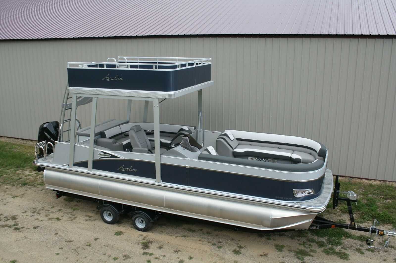 New-Triple Tube 25 Ft Funship Pontoon Boat With 150 Trailer 2021 for