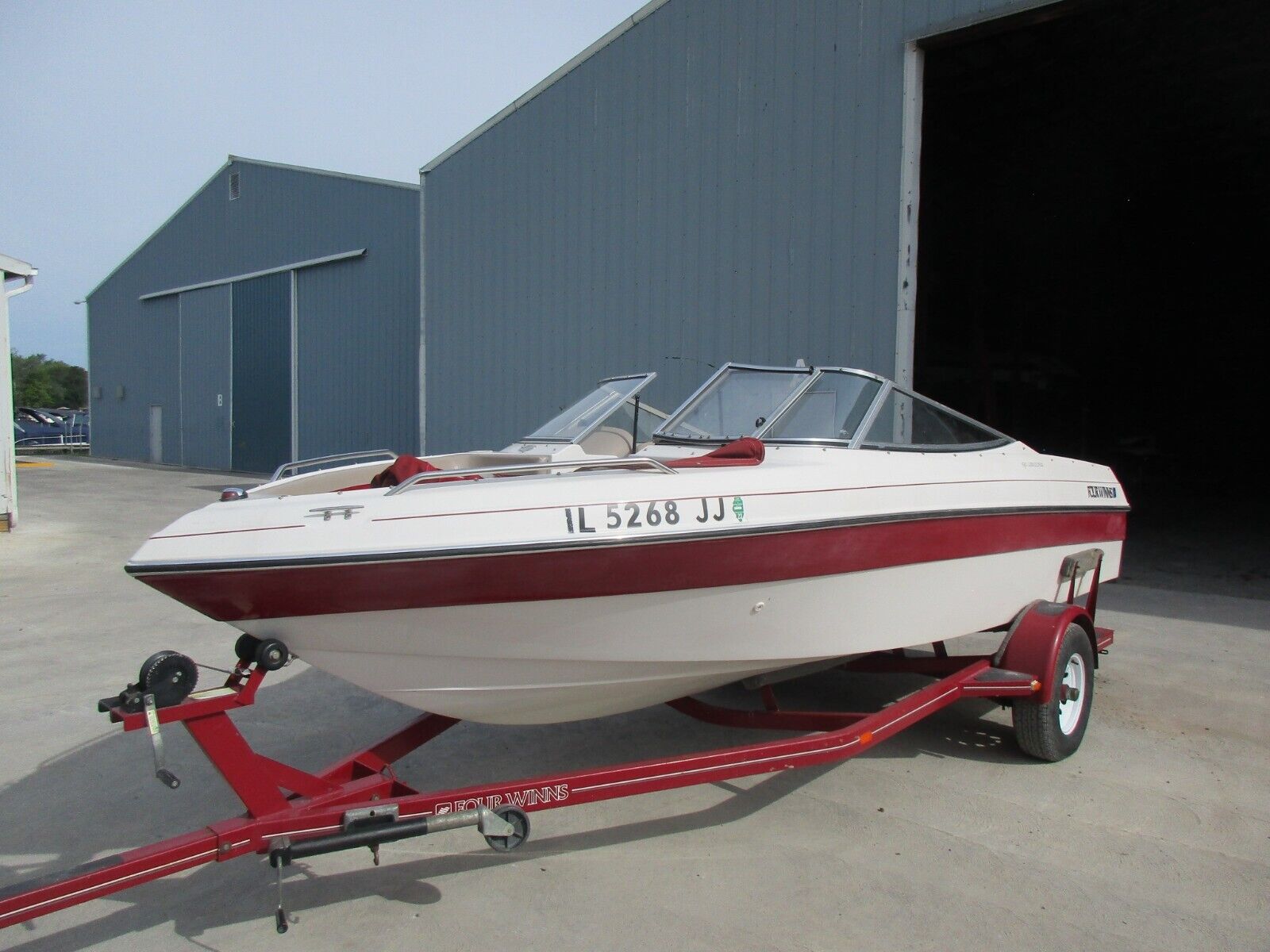 1996 Four Winns 190 Horizon Bowrider Runabout Boat And Trailer V8 Runs ...