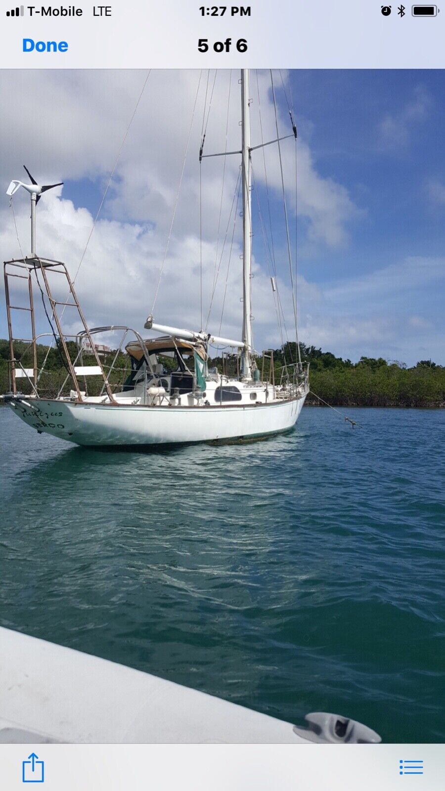 blue water sailboat for sale