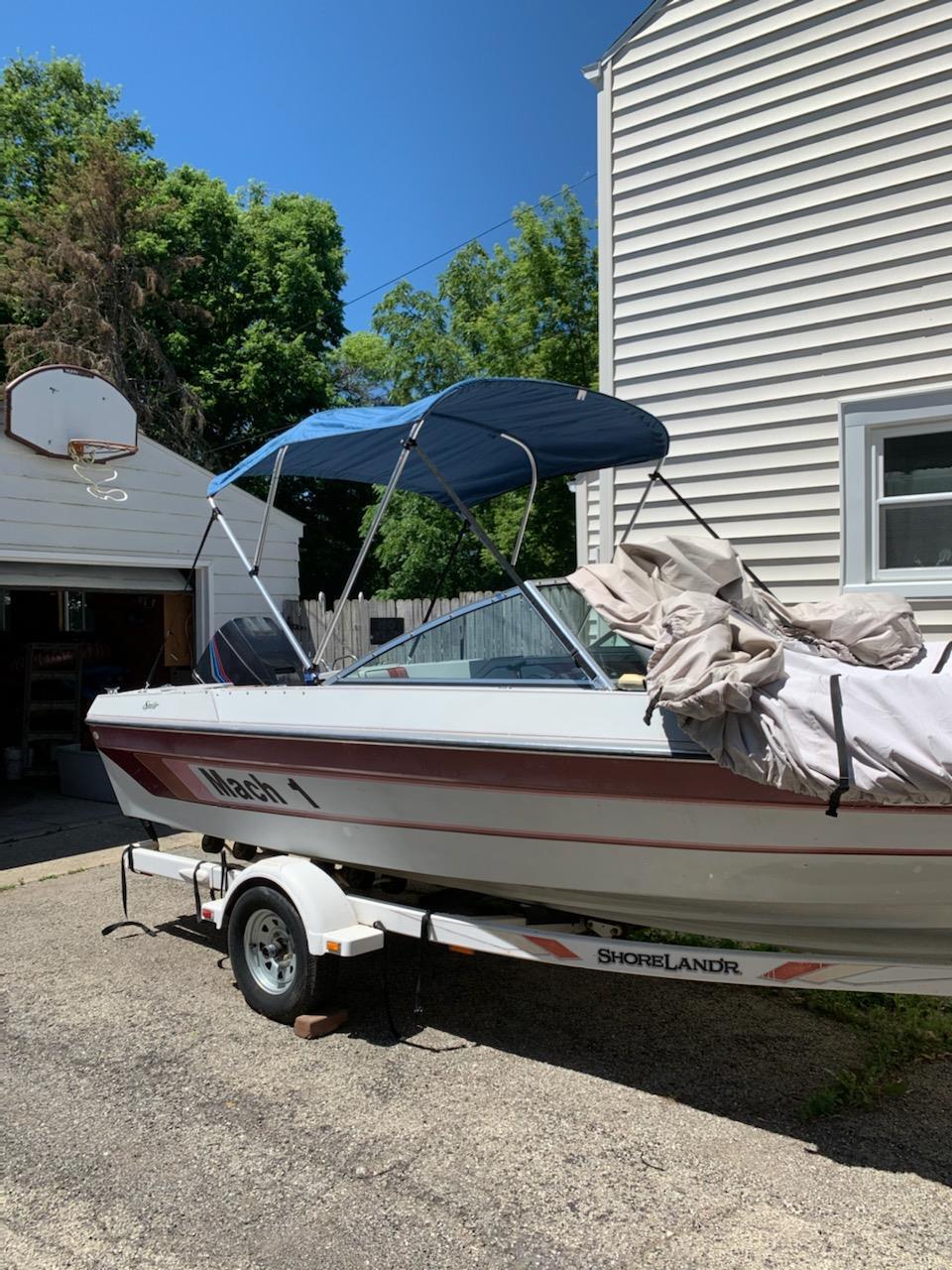 1989 Mach 1 Spoiler 17' Boat Located In Dekalb, IL - Has Trailer 1989 ...