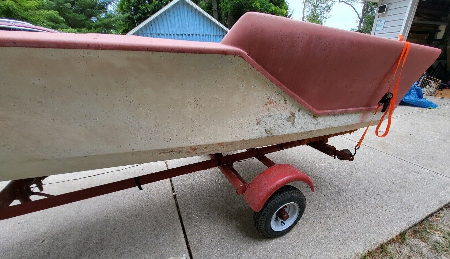 1959 Tomahawk Winged Ski-Mate Boat W/Trailer. (Harley Davidson) 1959 ...