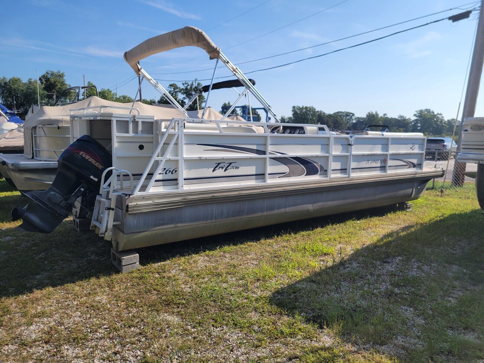 2001 Jc 266 Tri-toon Tritoon Pontoon And Evinrude 115 Etec Motor 2001 