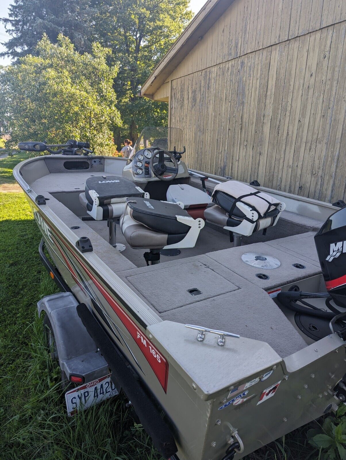 2006 16ft Lowe Fishing Boat With 2005 50 HP Mercury Outboard. Includes ...