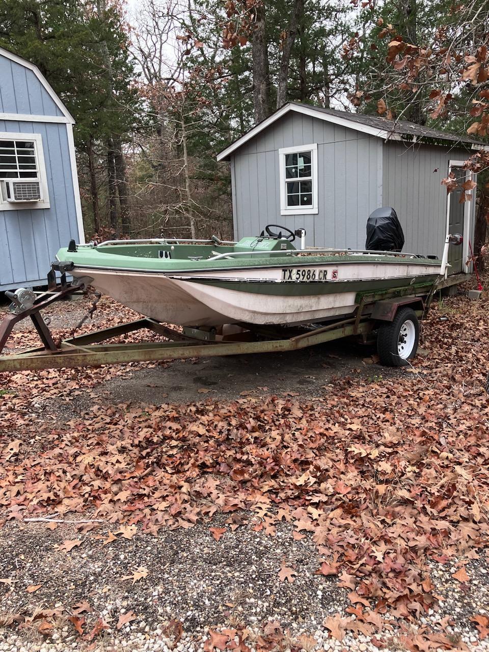 Tide Craft 15' Boat Located In Callender Lake, TX Has Trailer 1976