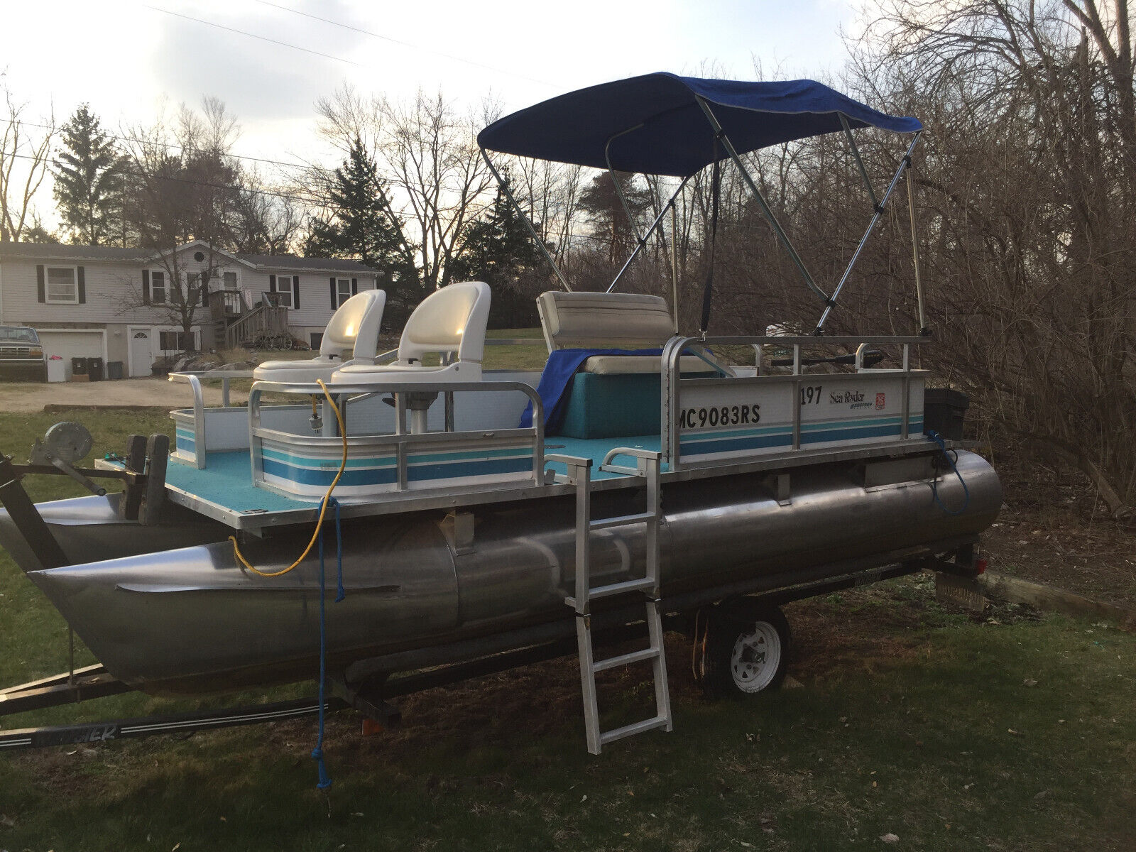 Godfrey Marine Sea Ryder 15' Pontoon & Trailer - Michigan 1999 for sale ...