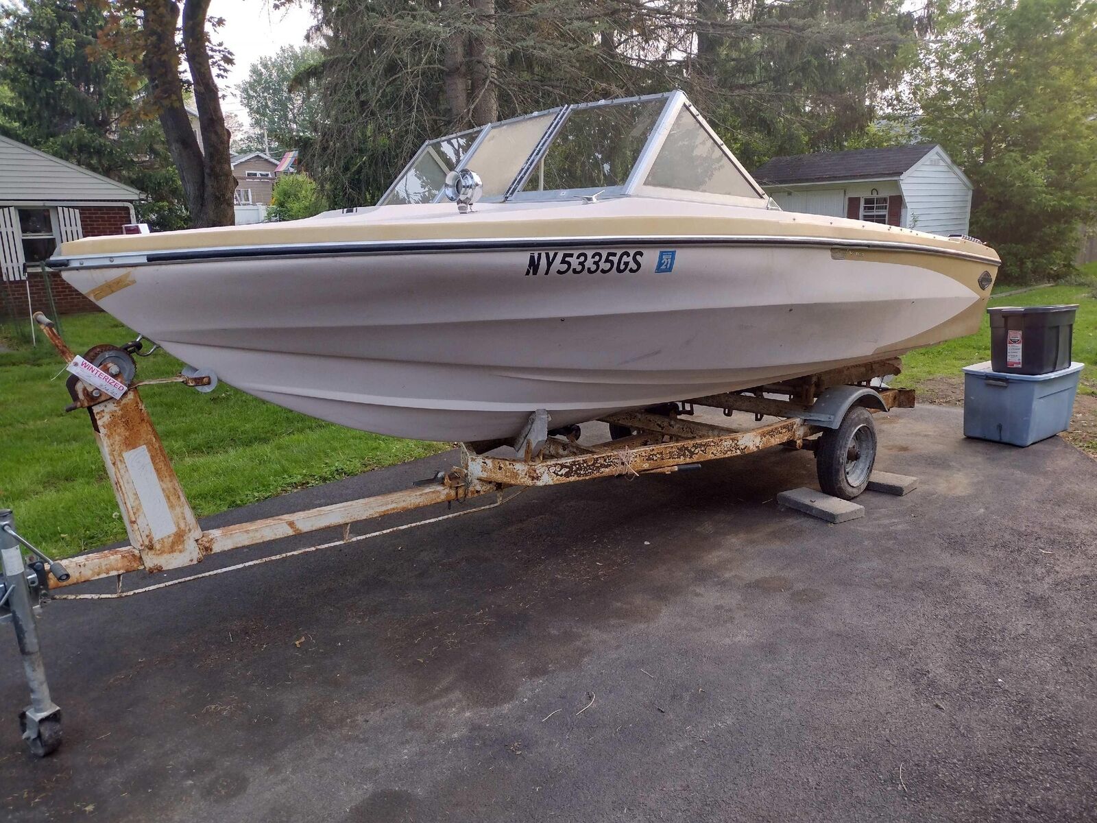 Glastron 16' Boat Located In Albany, NY - Has Trailer 1972 for sale for ...