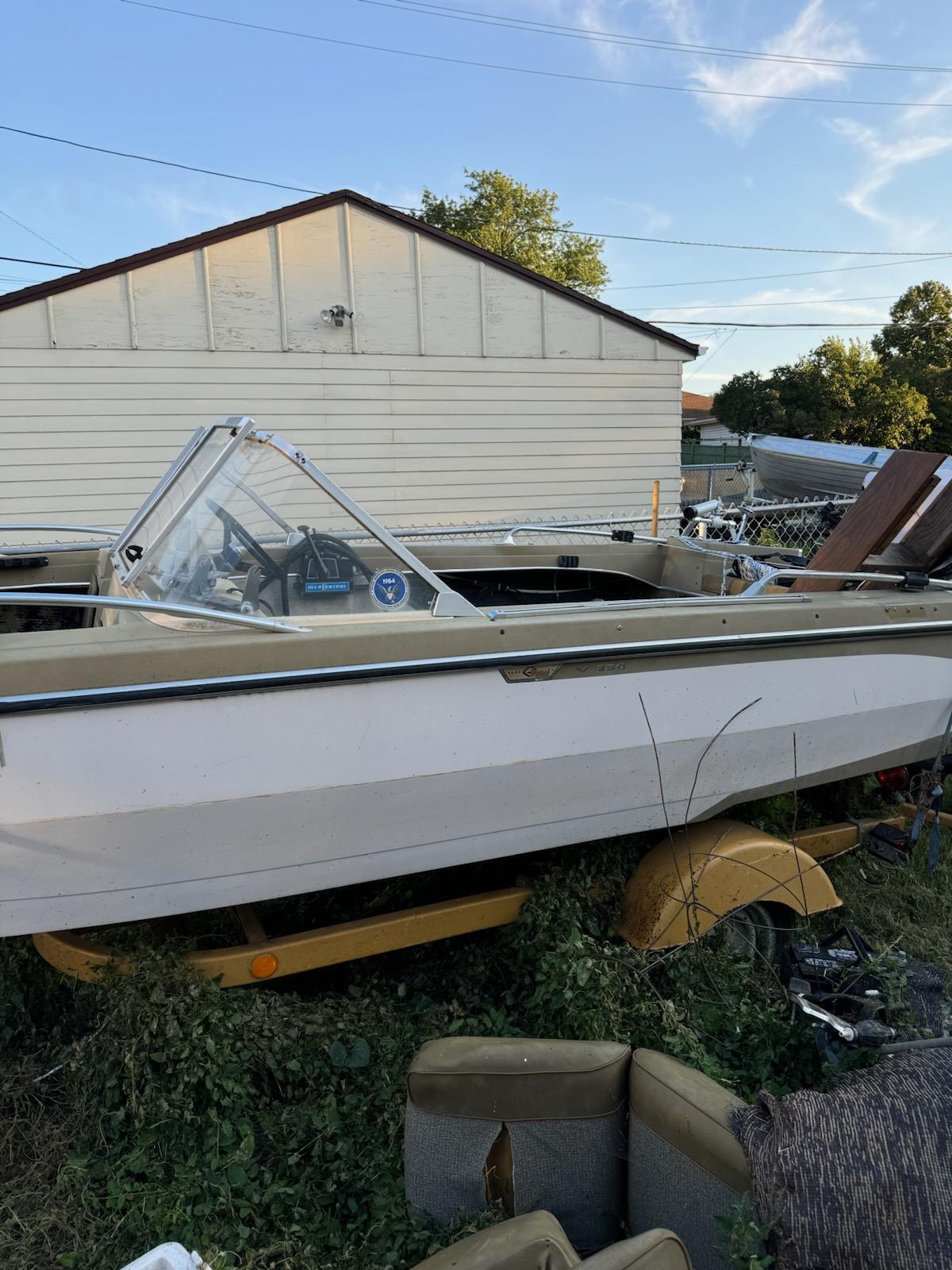 Glastron 15' Sportster 15' Runabout Boat Outboard & Has Trailer 1970 ...