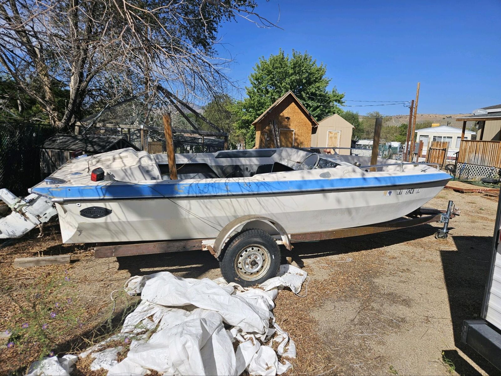 Glastron 17' Runabout Boat Stern & Has Trailer 1971 for sale for $1,250 ...