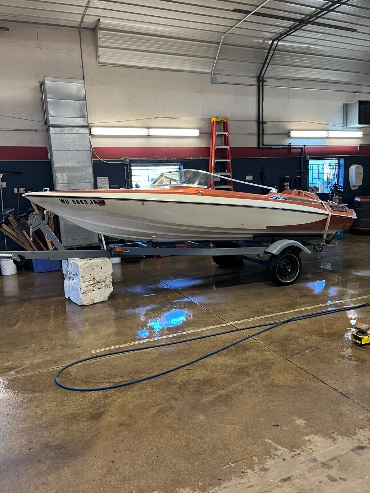 16' Glastron CV16SS W/ 140HP Merc (SEIZED) AND Trailer- T1313177 1973 ...