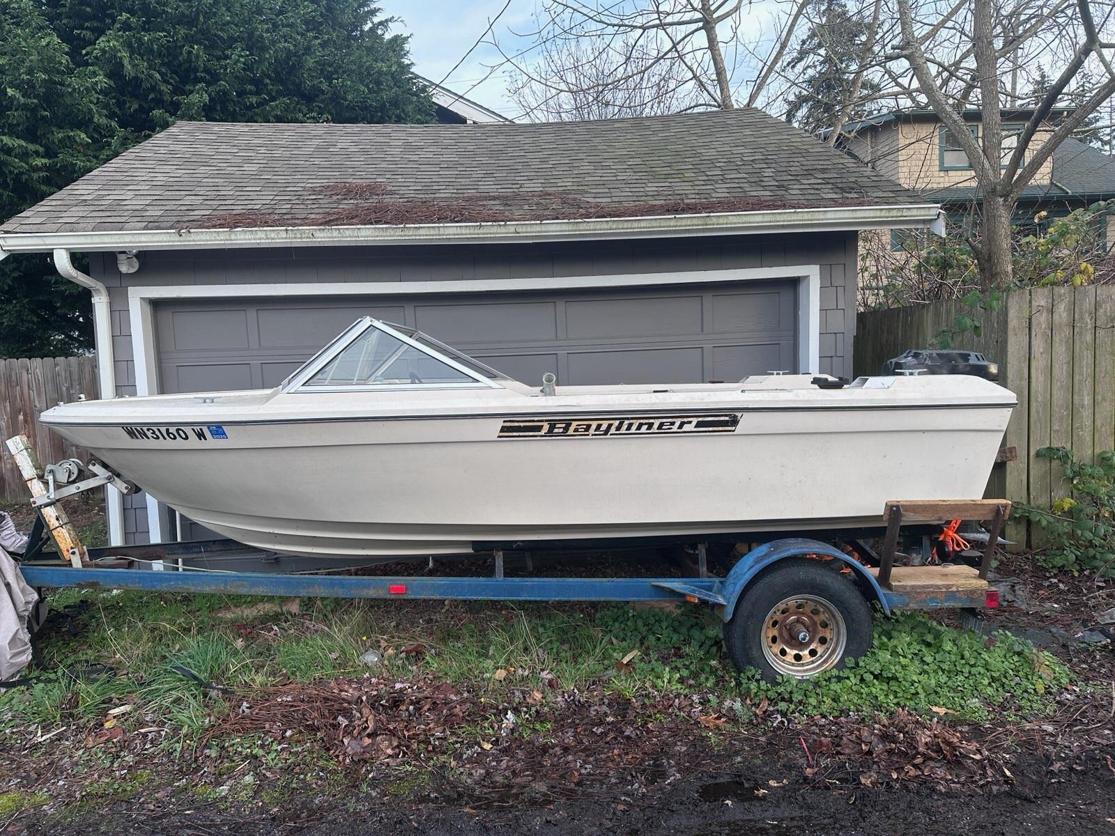 Bayliner 17' Runabout Boat Outboard & Has Trailer 1977 for sale for ...