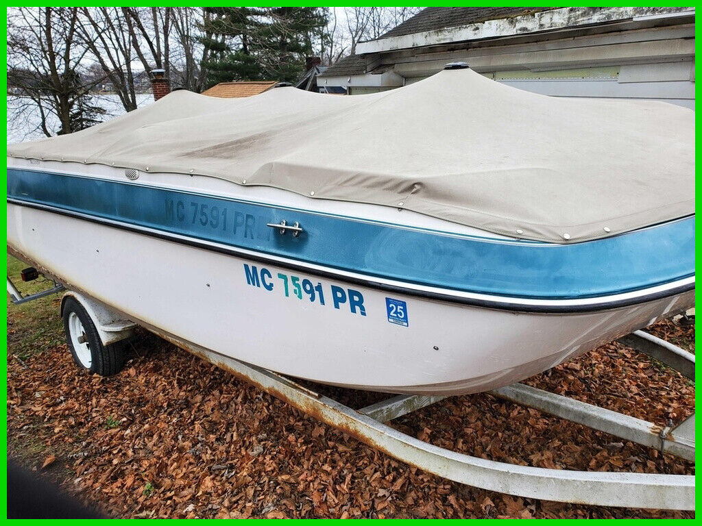 Four Winns Candia 19’ Deck Boat OMC 5.0L Inboard Motor & Trailer 1994 ...