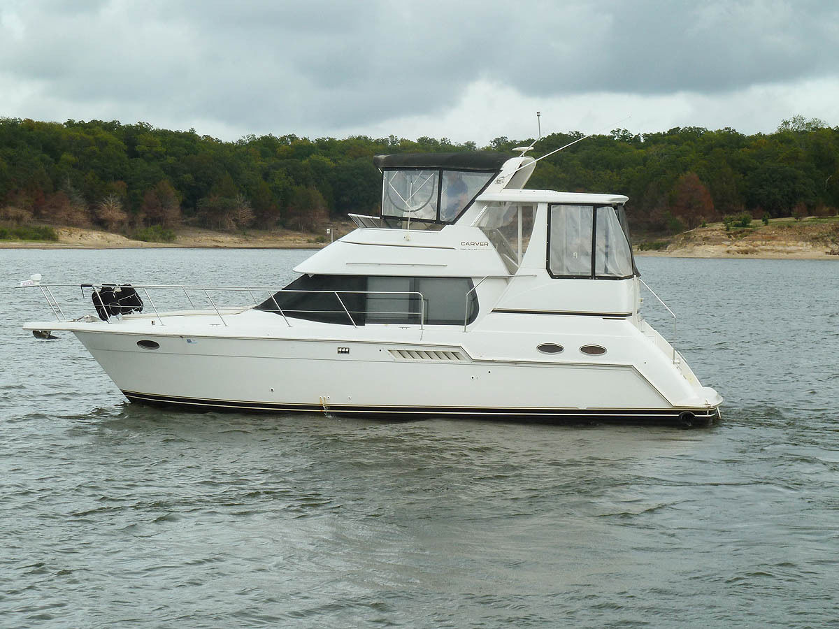motorboat with cabin