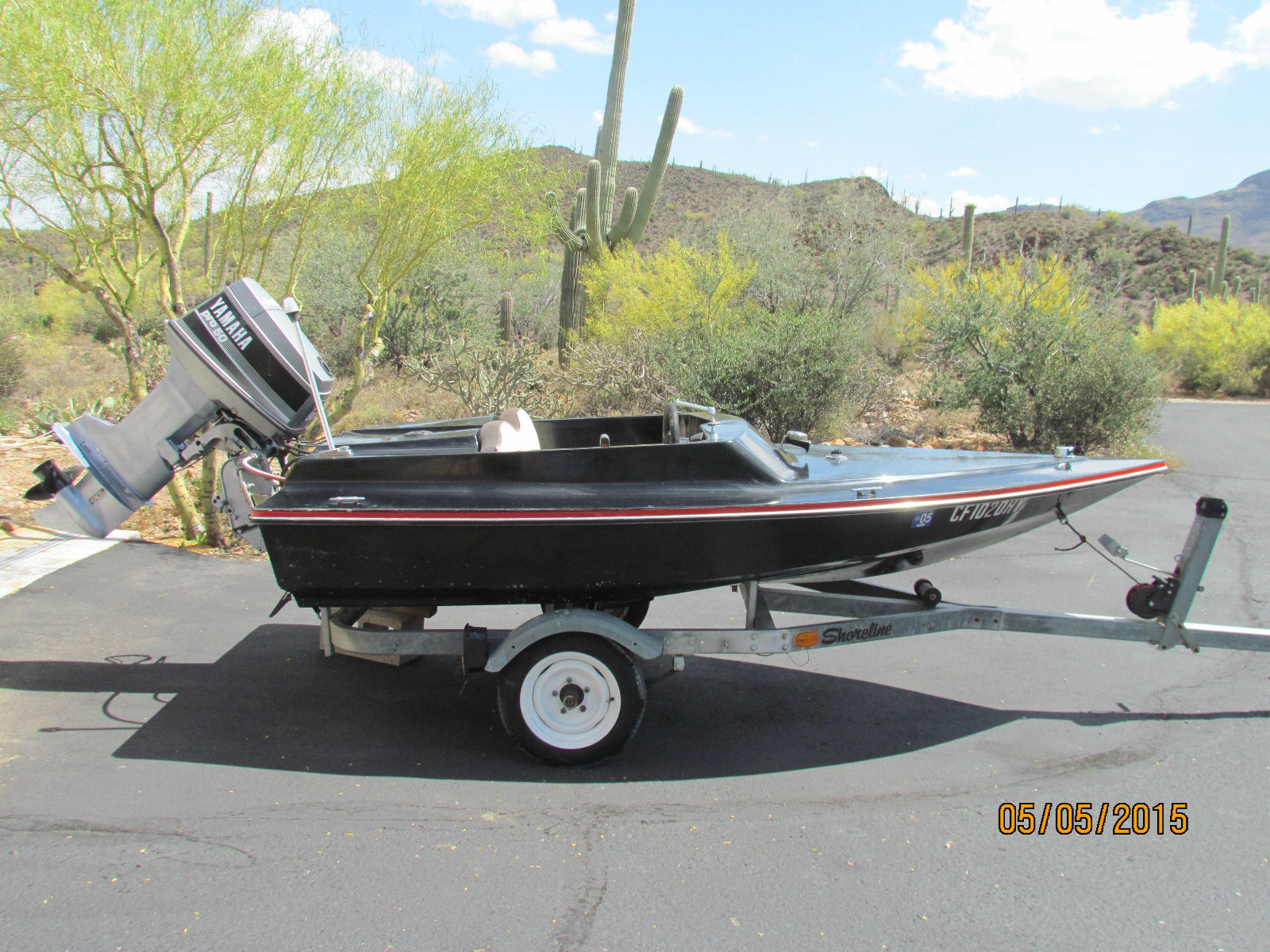 13' Hustler Wildcat Boat With Motor And Trailer