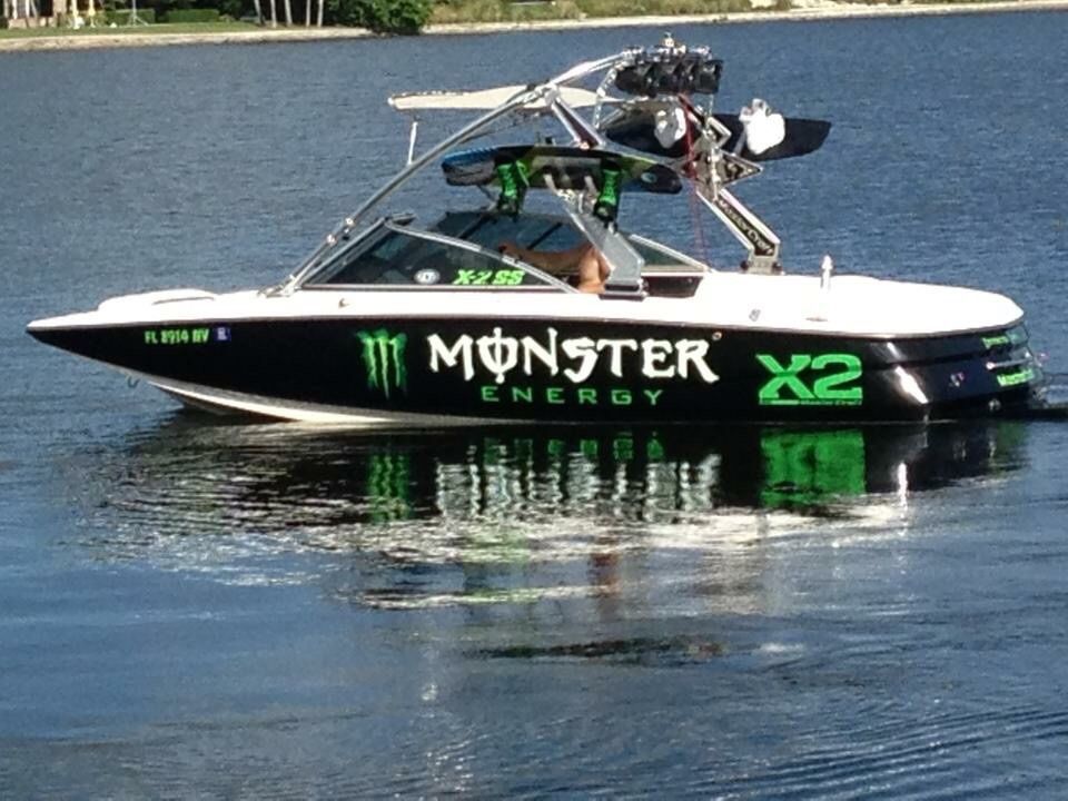 MASTERCRAFT X-2 SS (saltwater Series) MONSTER ENERGY Upgraded LED & Sound
