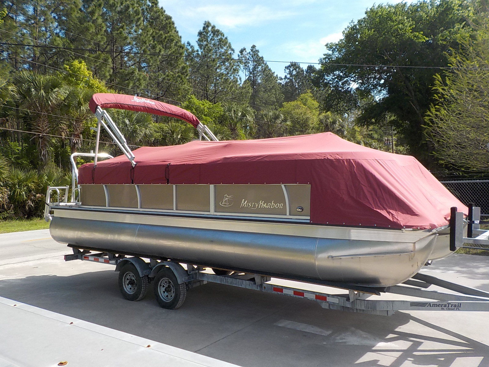 LEFT OVER 2014 MISTY HARBOR 2285CU PONTOON BOAT PARTY DECK SKI TUBE ...