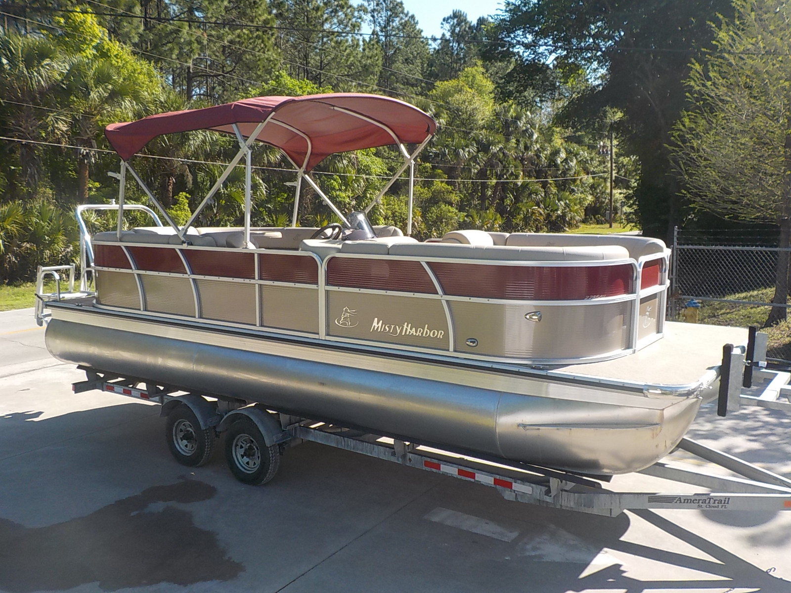 LEFT OVER 2014 MISTY HARBOR 2285CU PONTOON BOAT PARTY DECK 