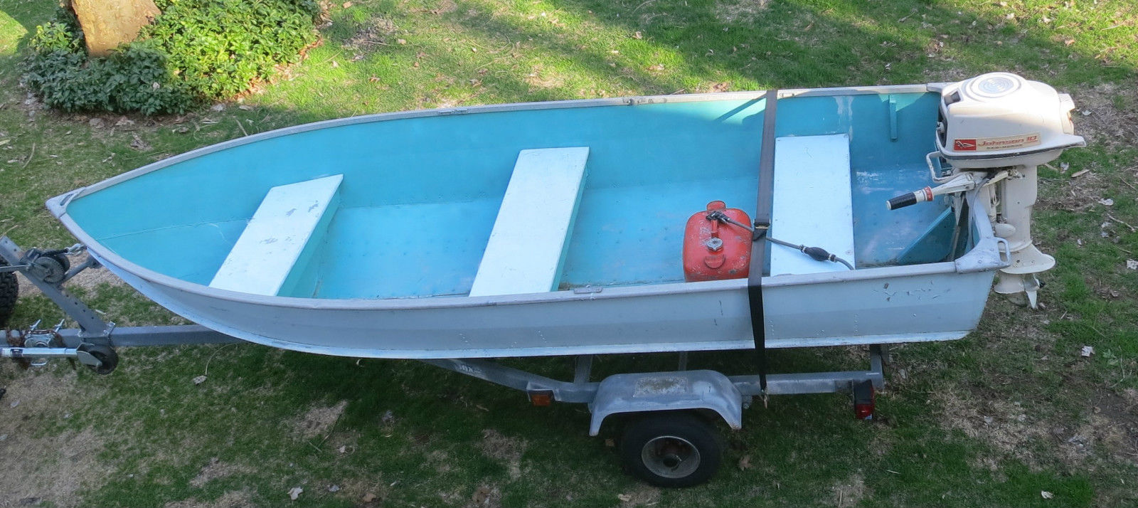 13' Duranautic Aluminum Boat W/10hp Johnson And Trailer ...