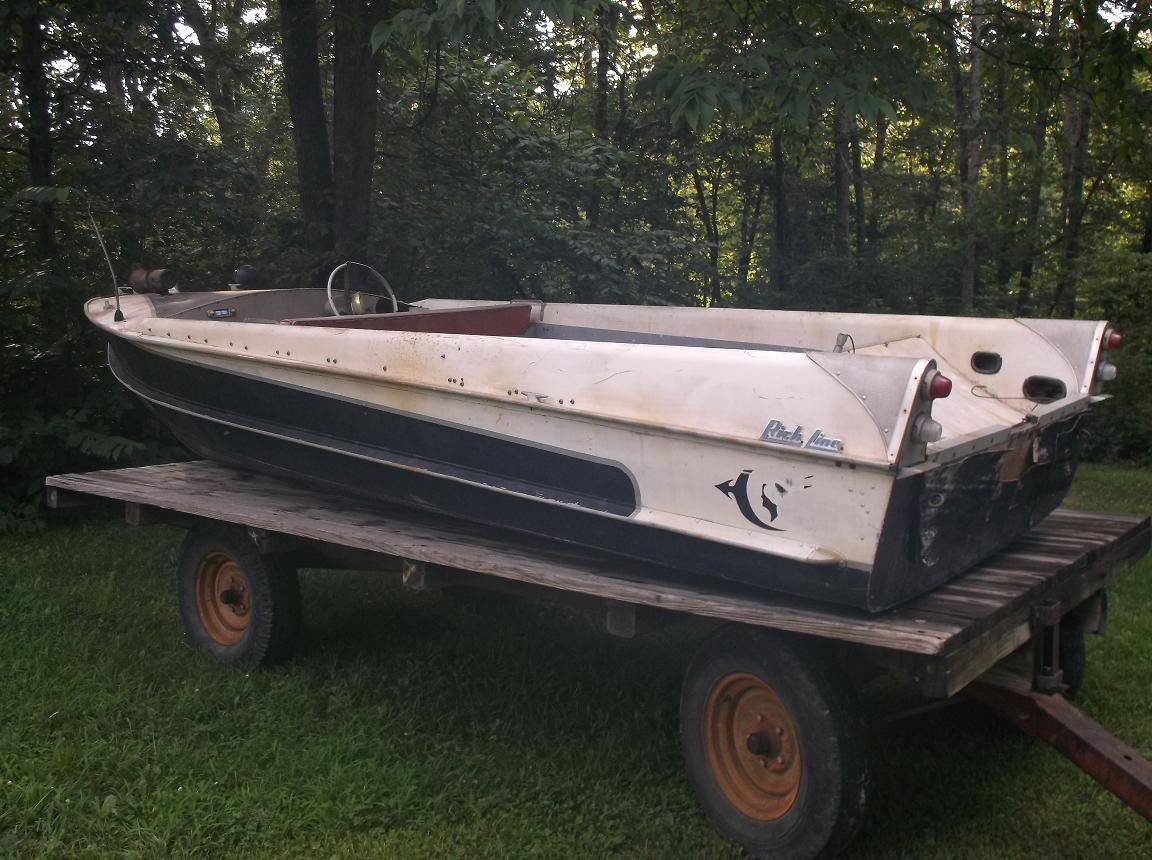 VINTAGE RICHLINE BOAT 16' V ALUMINUM ROCKET? 1950'S OR 60 ...