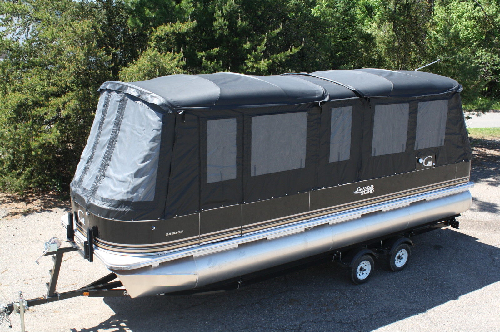 this is a new 24 ft grand island fish and fun pontoon boat. this is my best...