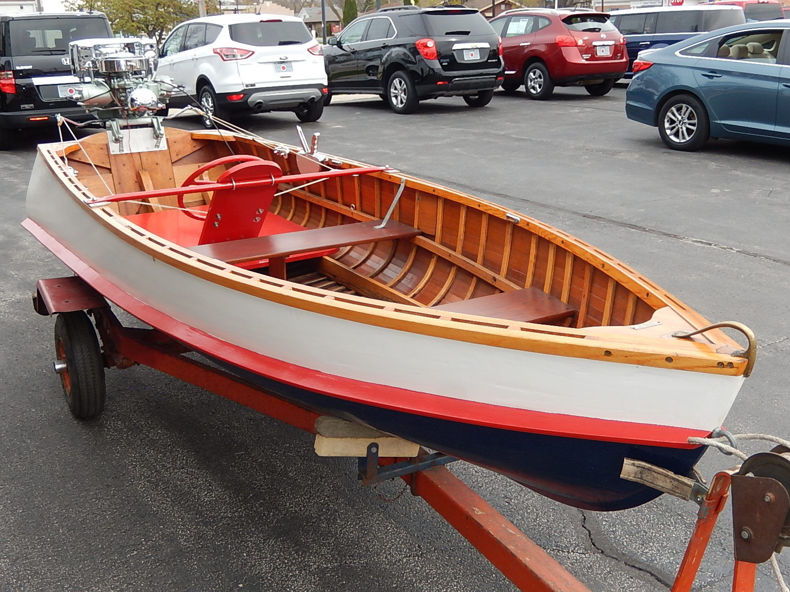 Thompson Take-Along Wood Boat * Johnson P50 Motor * 12-Foot 1952 for 