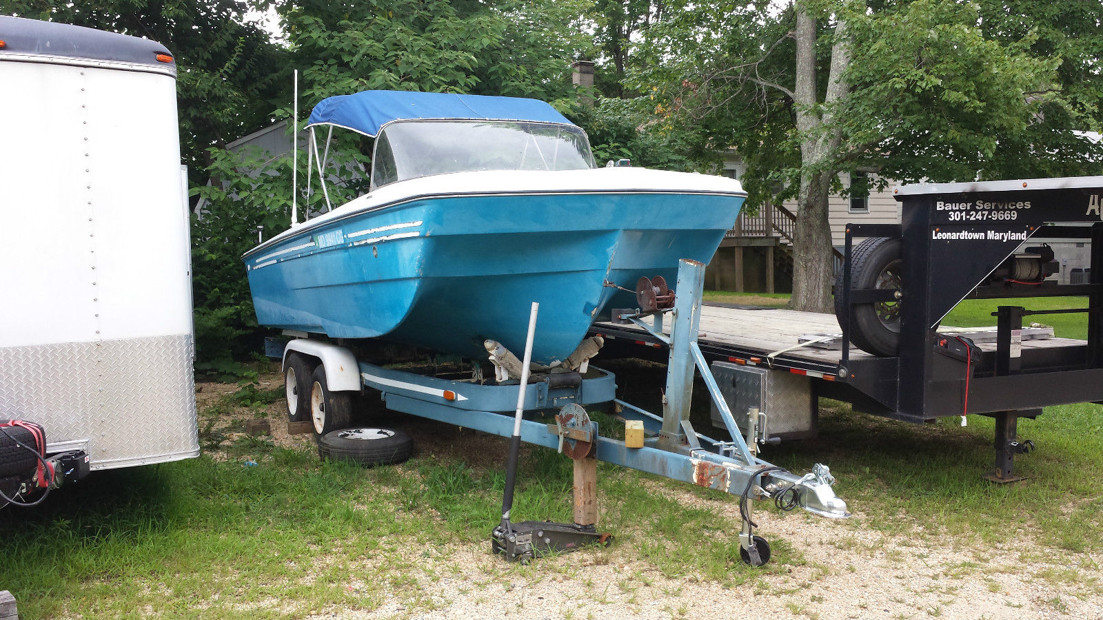 Thunderbird 18 Foot Boat And H/d Trailer