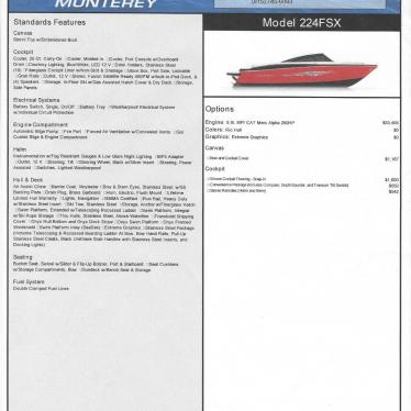 2014 Monterey 224 fsx