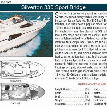 2002 Silverton 330 sport bridge