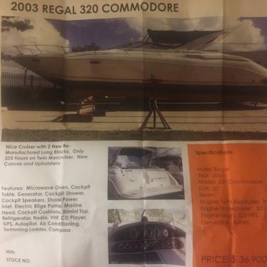 2003 Regal commodore 3260