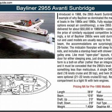 1989 Bayliner 2955 avanti sunbridge