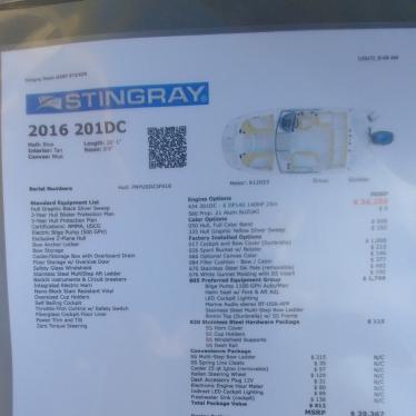 2016 Stingray stingray 201dc