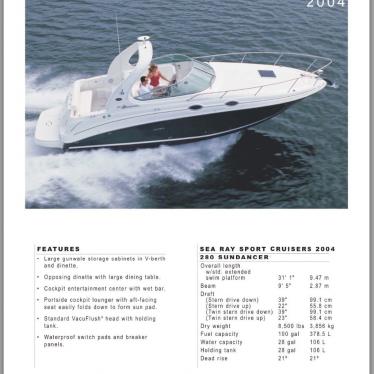 2004 Sea Ray 280 sundancer