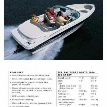 2004 Sea Ray sea ray 180 sport