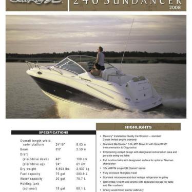 2008 Sea Ray 240da