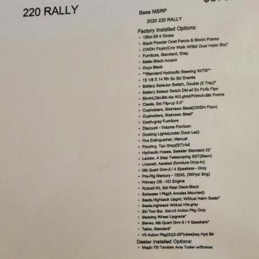 2020 Crestliner 220 rally dx cwdh