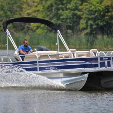 2015 Sun Tracker fishin barge 20 dlx