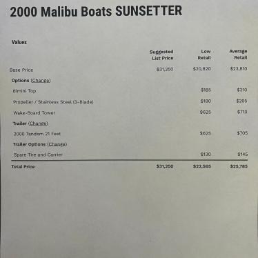 2000 Malibu 350