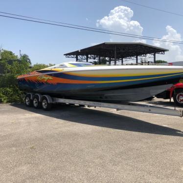 1998 Baja Outlaw, 33 Speed Boat Twin 454 MerCruiser W/ Triple Axle ...