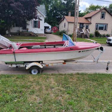 14-ft; Fiberglass Fishing Boat With Trailer + Non-running 35HP Chrysler ...