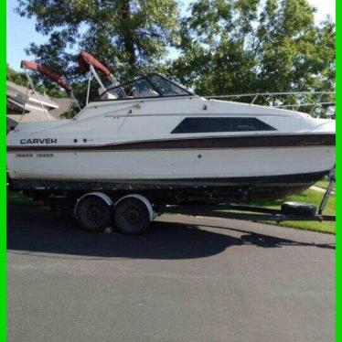 Carver Montego 25’ Fiberglass Fresh Water Cabin Cruiser Boat RUNS & Trailer 1987