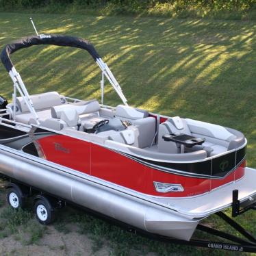 Price Lowered New 23 Ft Pontoon Boat-115 Mercury And Dual Bunk Trailer ...