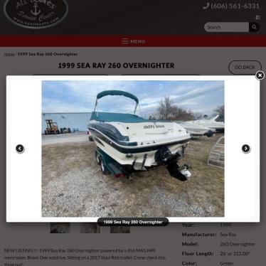 1999 Sea Ray cuddy cabin