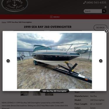 1999 Sea Ray cuddy cabin