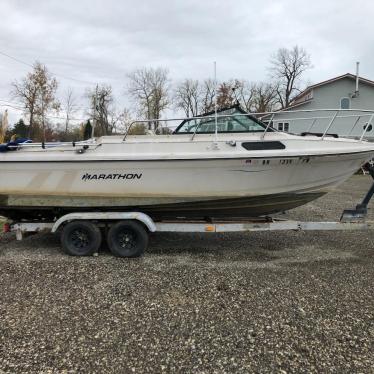 Marathon 22' Cruiser Boat Stern & Has Trailer 1986