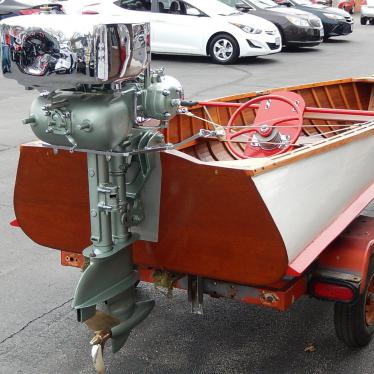 Thompson Take-Along Wood Boat * Johnson P50 Motor * 12-Foot 1952 for ...