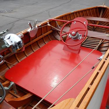 1952 Thompson take-along wood boat * johnson p50 motor * 12-foot